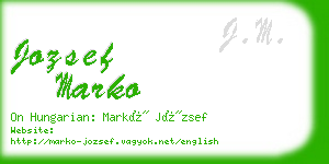 jozsef marko business card