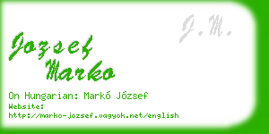 jozsef marko business card